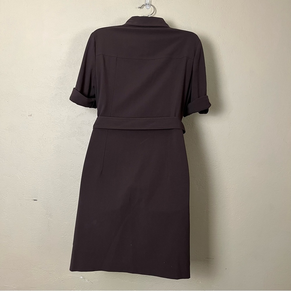 MICHAEL Michael Kors Womens Short Sleeve Pockets‎ Brown Collared Dress Large - Picture 16 of 16